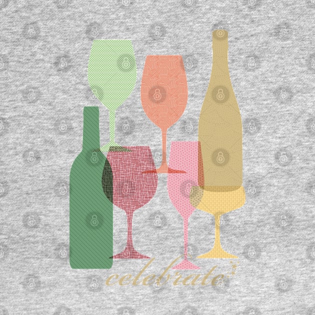 Celebrate Alcohol Wine Glasses by Lisa